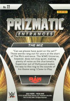 2022 Panini Prizm WWE - Prizmatic Entrances #22 The Miz Back