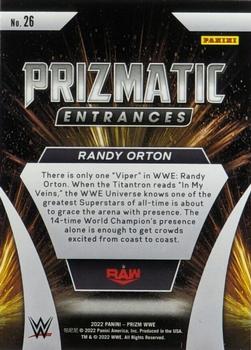 2022 Panini Prizm WWE - Prizmatic Entrances #26 Randy Orton Back
