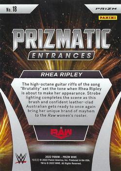 2022 Panini Prizm WWE - Prizmatic Entrances Silver #18 Rhea Ripley Back