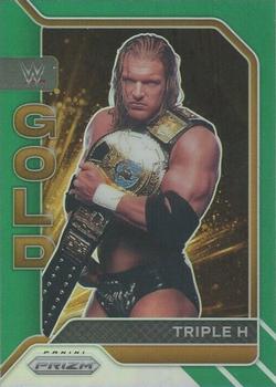 2022 Panini Prizm WWE - WWE Gold Green #9 Triple H Front