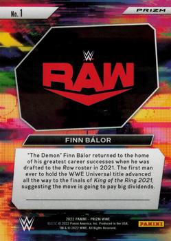 2022 Panini Prizm WWE - WWE Next Level Green #1 The Demon Finn Balor Back