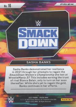 2022 Panini Prizm WWE - WWE Next Level Green #16 Sasha Banks Back