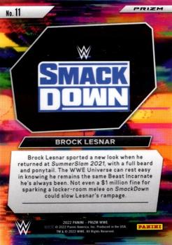 2022 Panini Prizm WWE - WWE Next Level Silver #11 Brock Lesnar Back