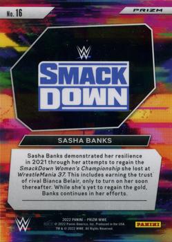 2022 Panini Prizm WWE - WWE Next Level Silver #16 Sasha Banks Back