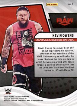 2022 Panini Revolution WWE #8 Kevin Owens Back