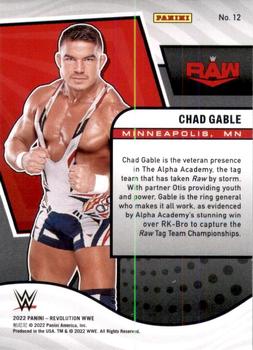 2022 Panini Revolution WWE #12 Chad Gable Back