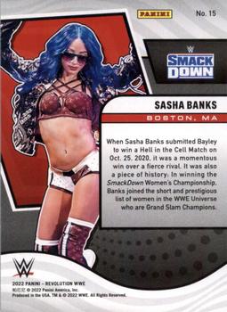 2022 Panini Revolution WWE #15 Sasha Banks Back