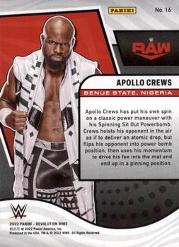 2022 Panini Revolution WWE #16 Apollo Crews Back