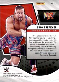 2022 Panini Revolution WWE #17 Bron Breakker Back
