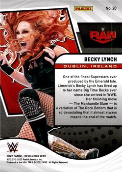 2022 Panini Revolution WWE #20 Becky Lynch Back