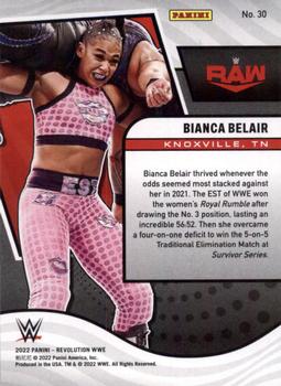 2022 Panini Revolution WWE #30 Bianca Belair Back