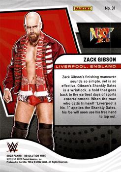 2022 Panini Revolution WWE #31 Zack Gibson Back