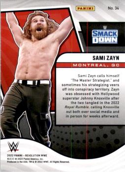 2022 Panini Revolution WWE #34 Sami Zayn Back