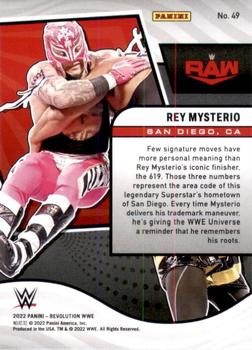 2022 Panini Revolution WWE #49 Rey Mysterio Back