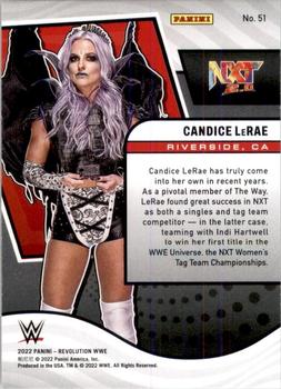 2022 Panini Revolution WWE #51 Candice LeRae Back