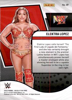 2022 Panini Revolution WWE #89 Elektra Lopez Back