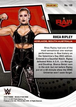 2022 Panini Revolution WWE #100 Rhea Ripley Back