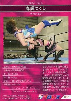 2022 BBM Women's Pro Wrestling #087 Haruka Tsukushi Back