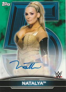 2021 Topps WWE Women's Division - 5th Anniversary Championship Autographs Green #5A-NT Natalya Front