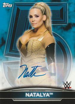 2021 Topps WWE Women's Division - 5th Anniversary Championship Autographs Blue #5A-NT Natalya Front