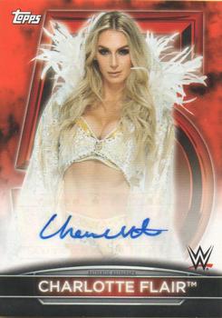 2021 Topps WWE Women's Division - 5th Anniversary Championship Autographs Orange #5A-CF Charlotte Flair Front