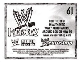 2008 Merlin WWE Heroes Stickers #61 Batista Back