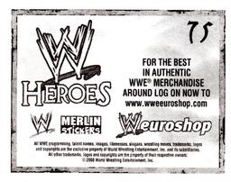 2008 Merlin WWE Heroes Stickers #75 Umaga Back