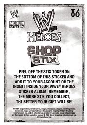 2008 Merlin WWE Heroes Stickers #86 Matt Hardy Back