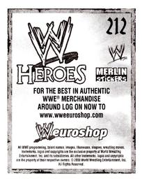 2008 Merlin WWE Heroes Stickers #212 Jeff Hardy Back