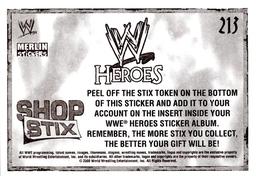 2008 Merlin WWE Heroes Stickers #213 Undertaker / Mark Henry Back
