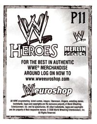 2008 Merlin WWE Heroes Stickers - Poster Stickers #P11 JBL Back
