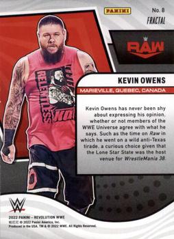 2022 Panini Revolution WWE - Fractal #8 Kevin Owens Back