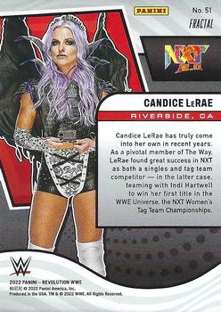 2022 Panini Revolution WWE - Fractal #51 Candice LeRae Back