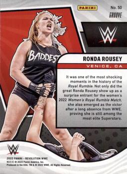 2022 Panini Revolution WWE - Groove #50 Ronda Rousey Back
