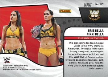 2022 Panini Revolution WWE - Groove #145 Brie Bella / Nikki Bella Back