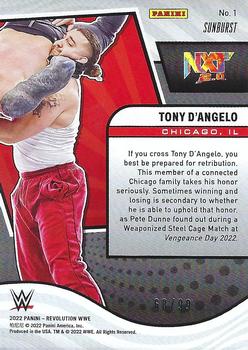 2022 Panini Revolution WWE - Sunburst #1 Tony D'Angelo Back
