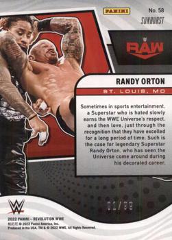 2022 Panini Revolution WWE - Sunburst #58 Randy Orton Back