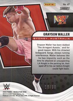 2022 Panini Revolution WWE - Sunburst #67 Grayson Waller Back