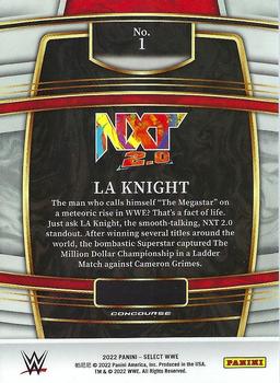 2022 Panini Select WWE #1 LA Knight Back