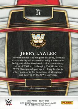 2022 Panini Select WWE #21 Jerry Lawler Back