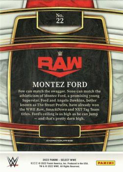 2022 Panini Select WWE #22 Montez Ford Back