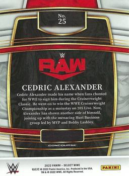2022 Panini Select WWE #25 Cedric Alexander Back