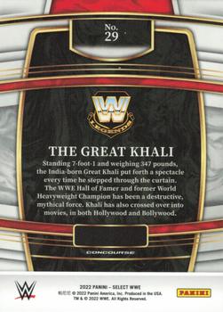 2022 Panini Select WWE #29 The Great Khali Back