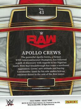 2022 Panini Select WWE #43 Apollo Crews Back