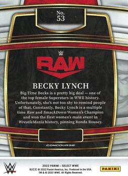 2022 Panini Select WWE #53 Becky Lynch Back