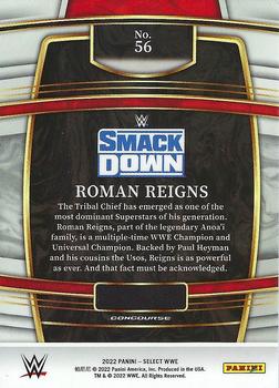2022 Panini Select WWE #56 Roman Reigns Back