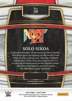 2022 Panini Select WWE #58 Solo Sikoa Back