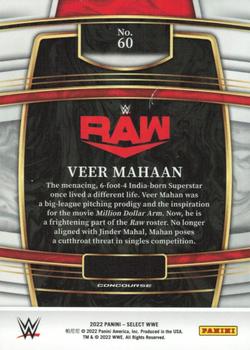 2022 Panini Select WWE #60 Veer Mahaan Back