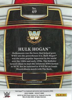 2022 Panini Select WWE #69 Hulk Hogan Back