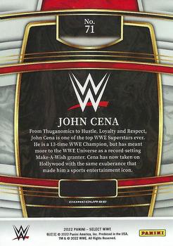 2022 Panini Select WWE #71 John Cena Back